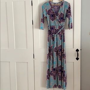 PinkBlush 3/4 sleeve Maxi